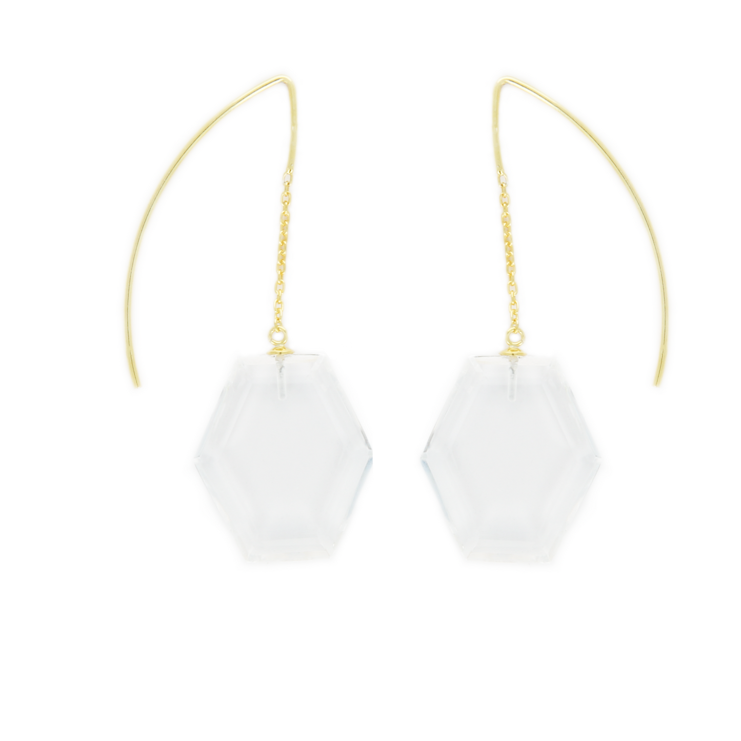 Sterling Silver and Vermeil Wire Drop Earrings