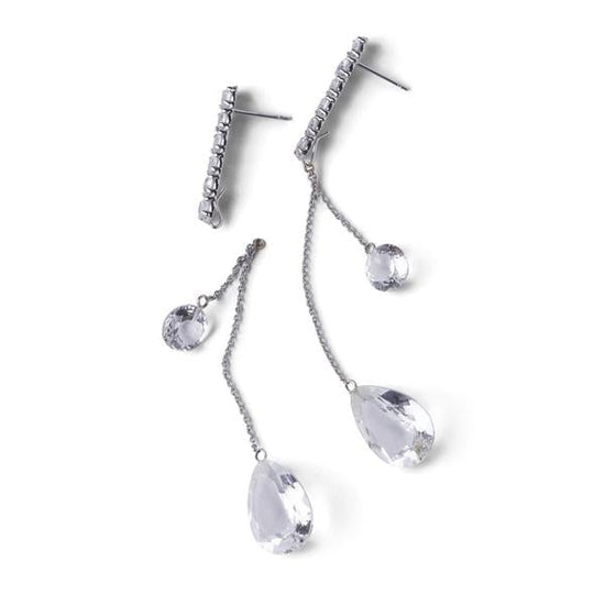 Madison Earrings with Detachable White Topaz Drops