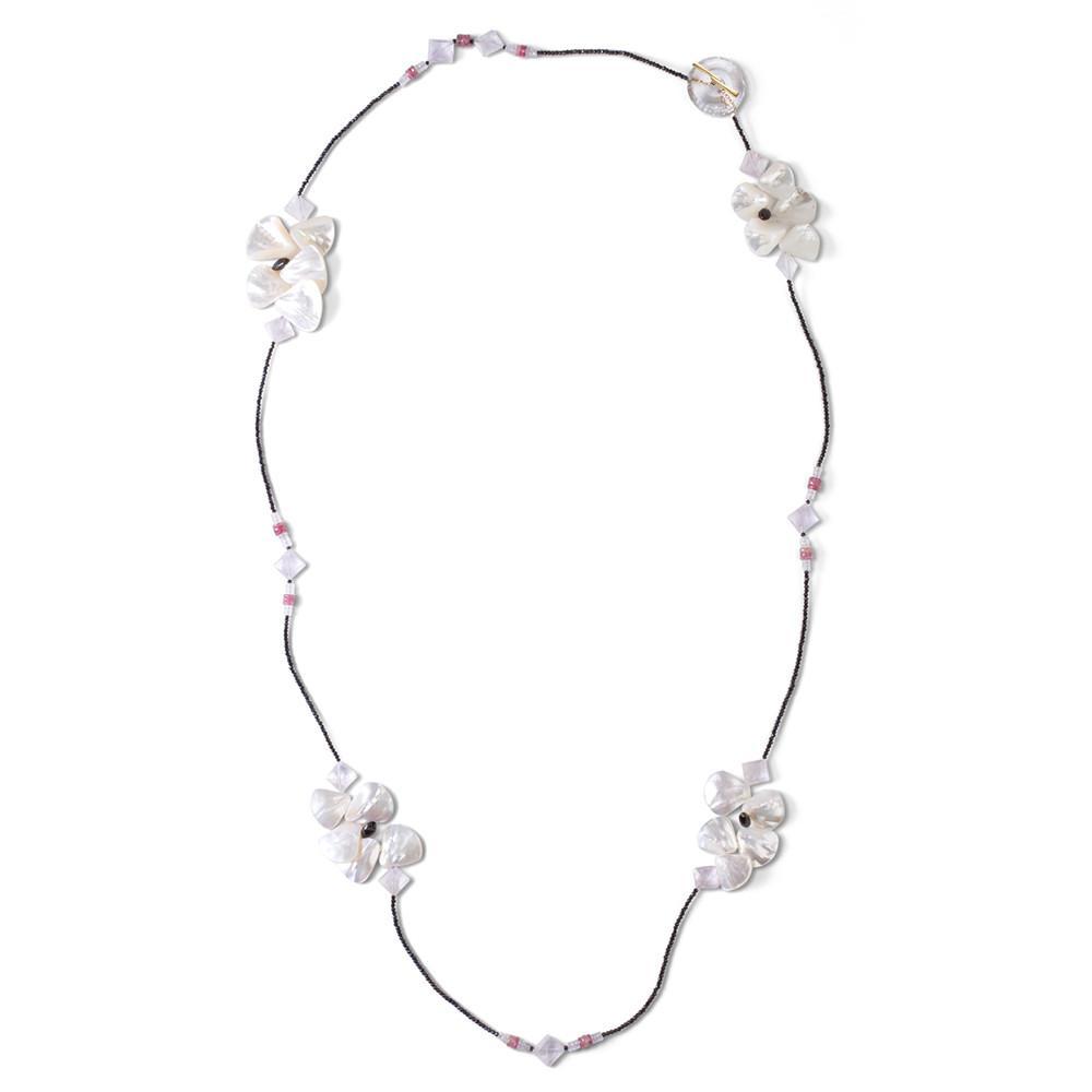 Mother of Pearl + Tourmaline Butterfly Necklace