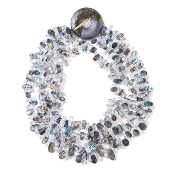 Abalone & Rock Crystal Necklace I