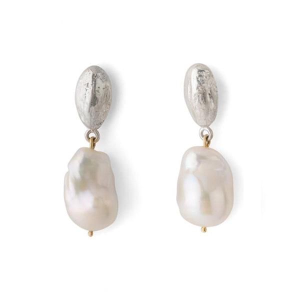 Almond Pearl Earrings