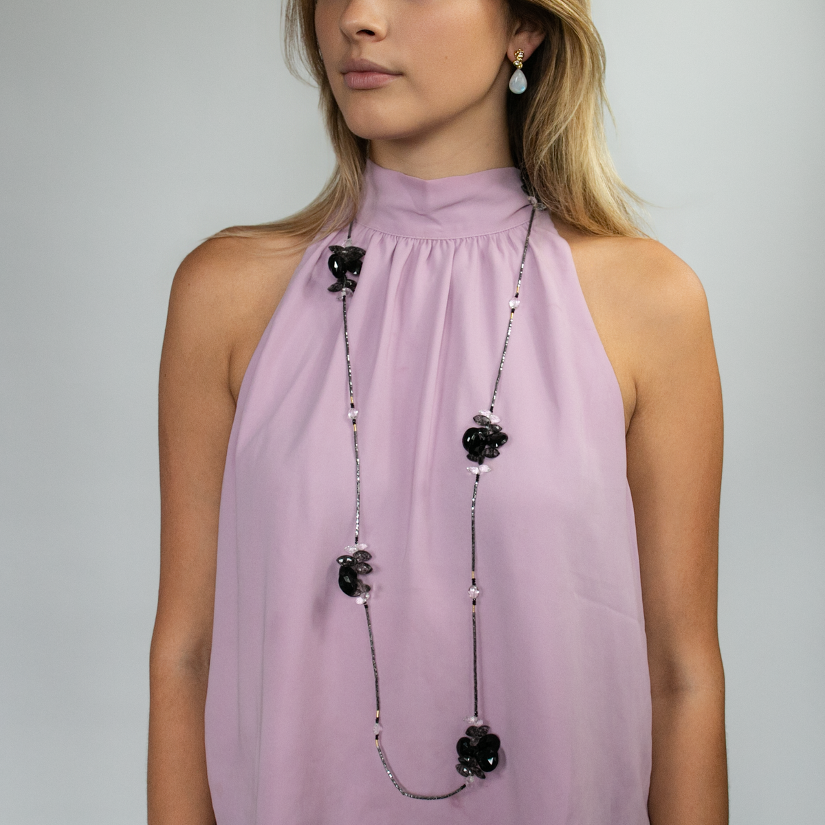 Black Onyx Rock Candy Necklace