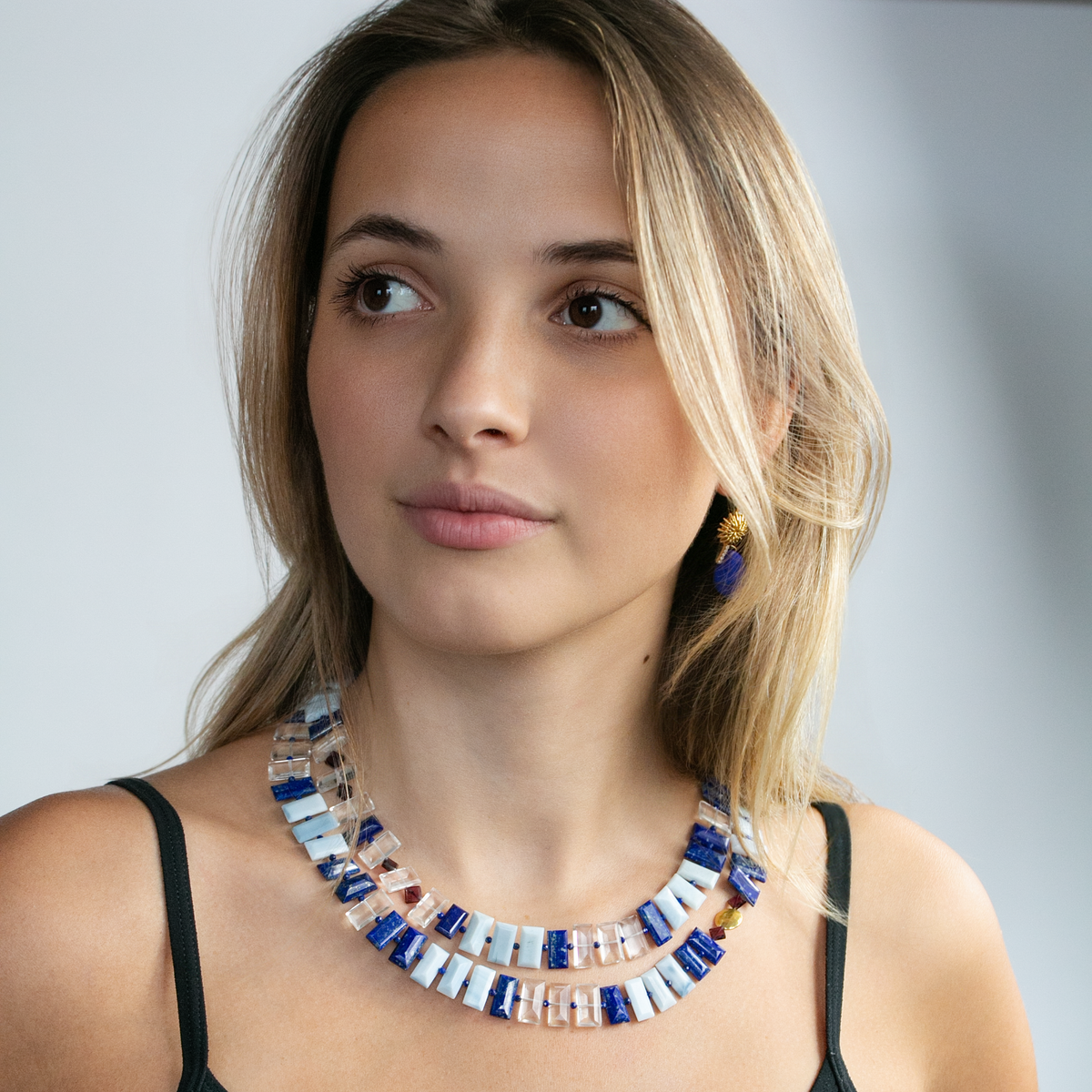 Blue Jeans Piano Key Necklace