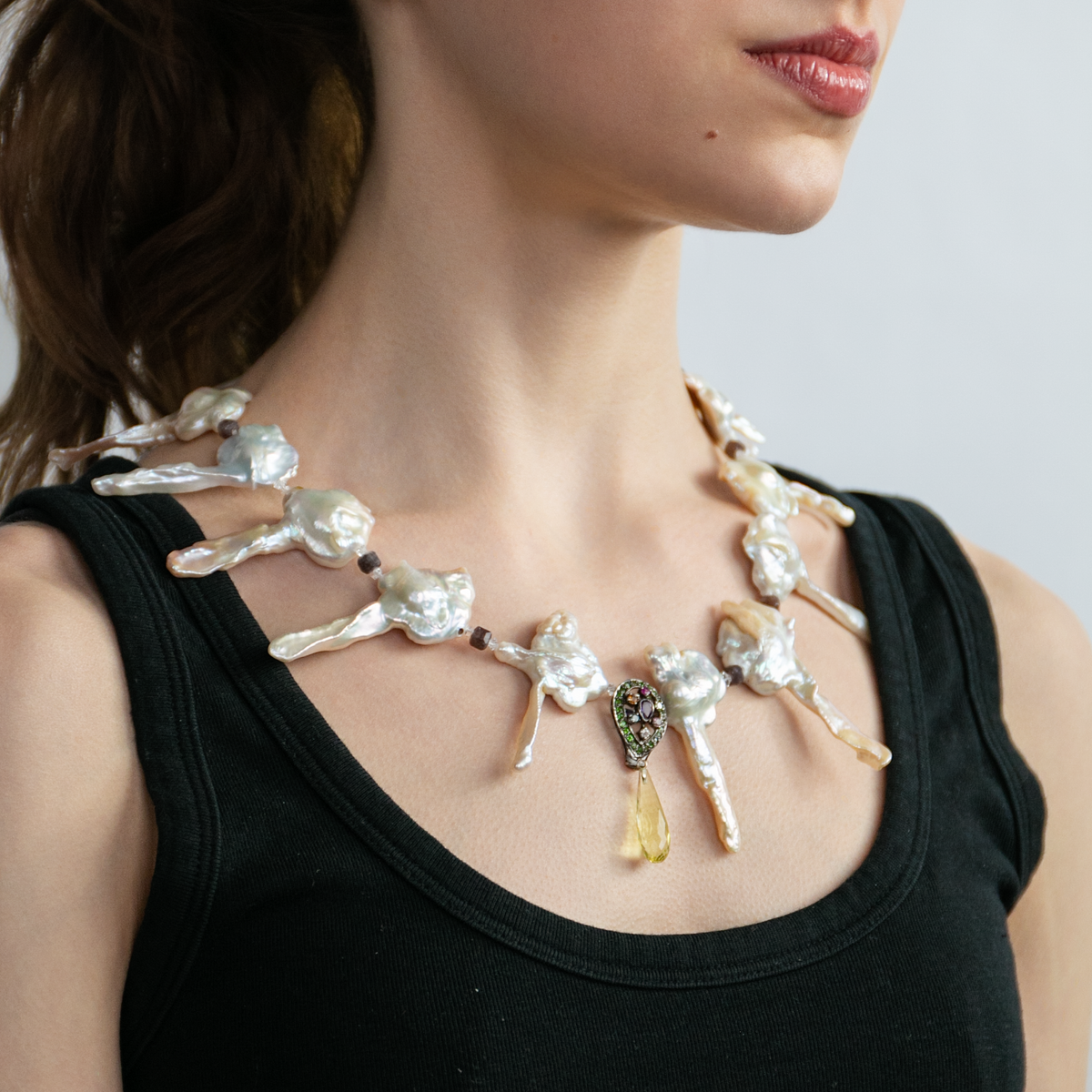 Celestial Key Pearl Necklace