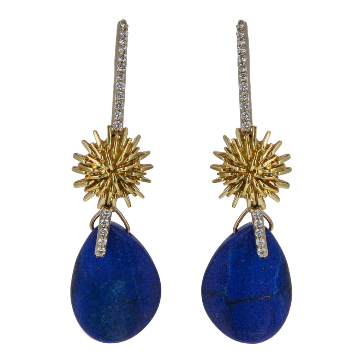 Diamond Atomic Earrings