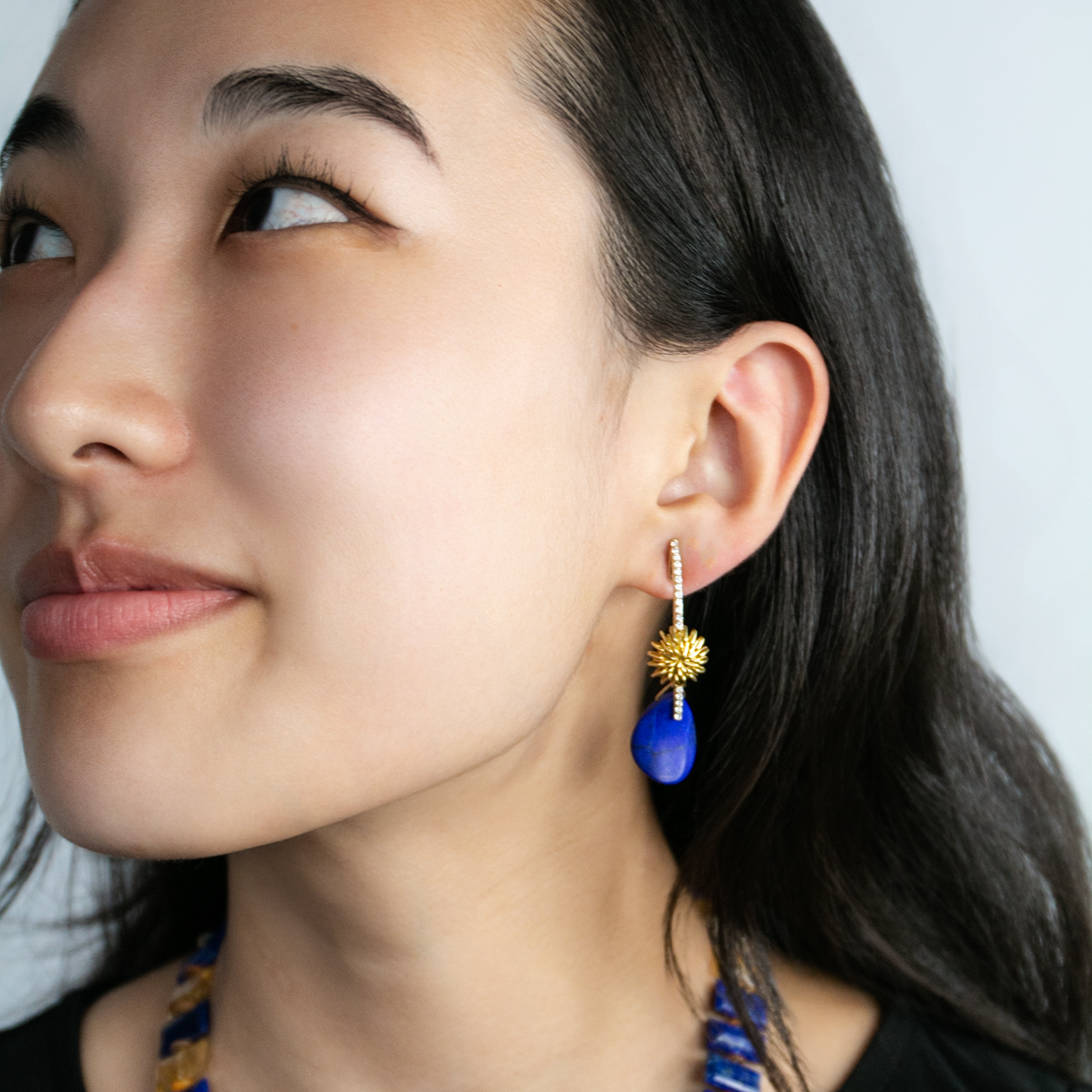 Diamond Atomic Earrings