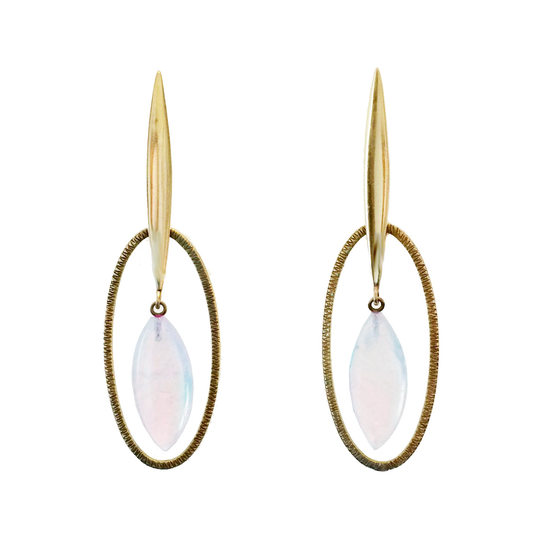 Load image into Gallery viewer, Moonstone Together Earrings
