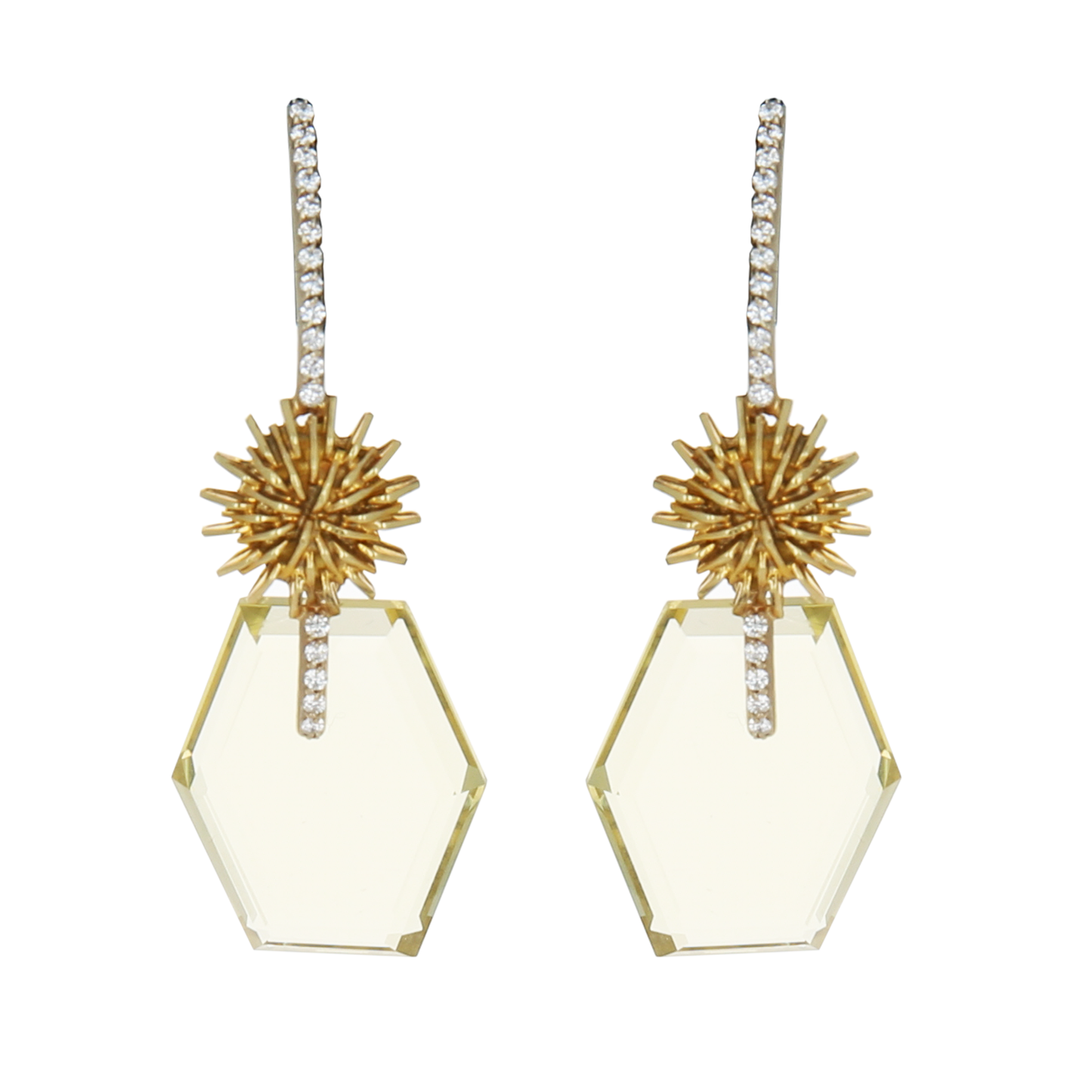 Load image into Gallery viewer, Diamond Atomic Earrings
