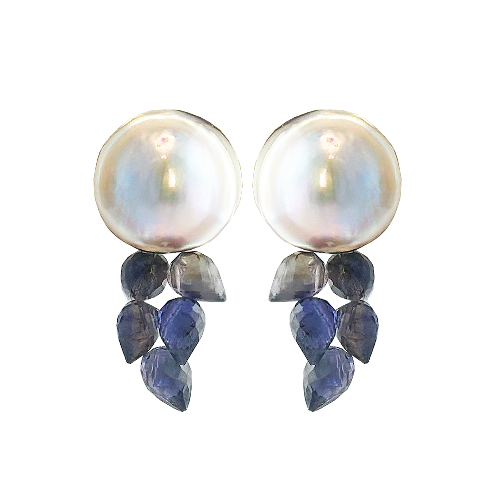 Mabe Pearl Earrings with Drops