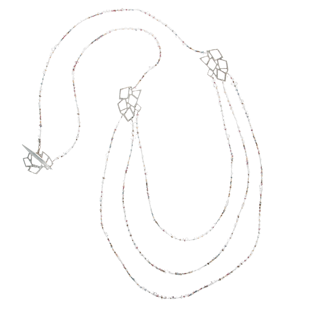 Glistening Silver Sidewalk Necklace