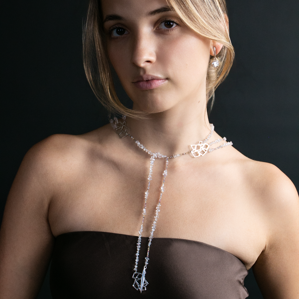 Glistening Silver Sidewalk Necklace