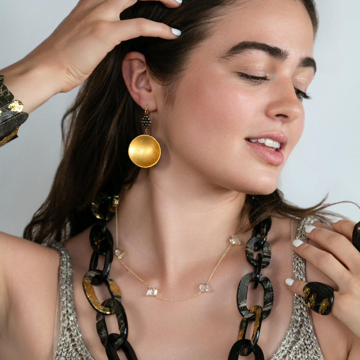 Golden Disc Earrings