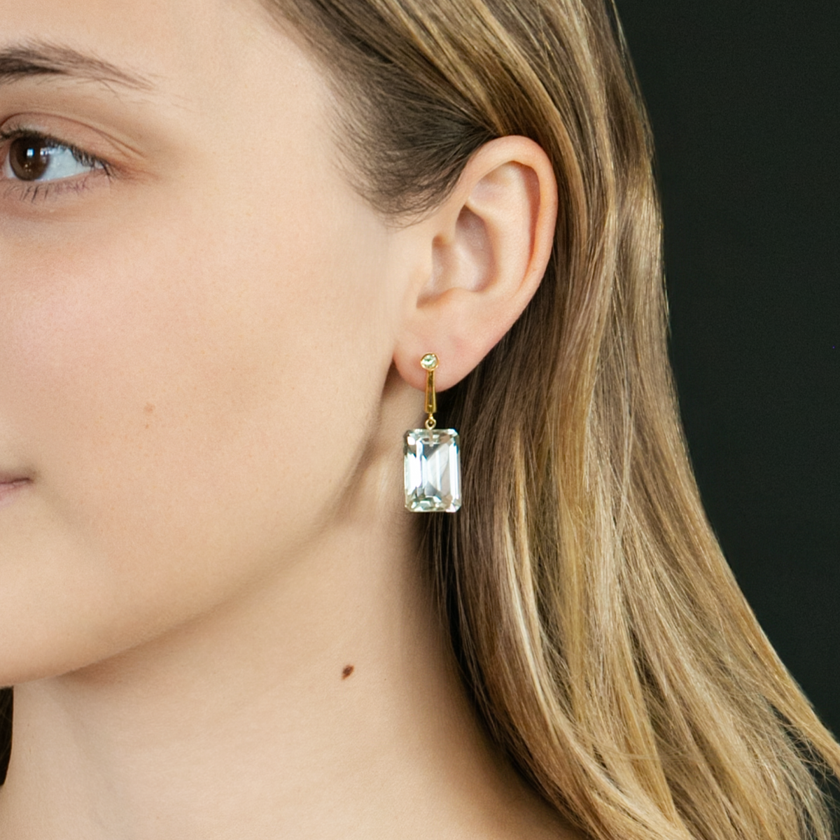 Green Amethyst Georgie Earrings