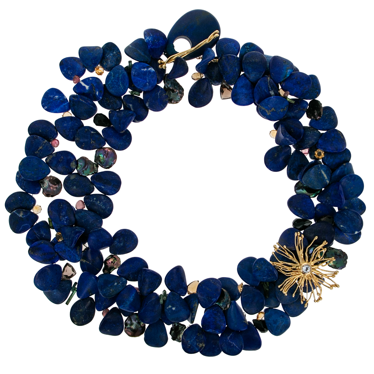 Lapis Wish Petal Necklace
