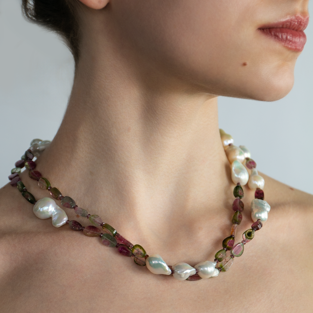 Watermelon Pearl Necklace