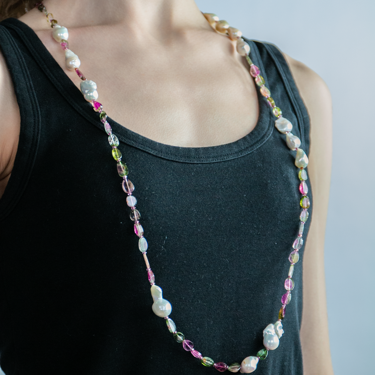 Watermelon Pearl Necklace