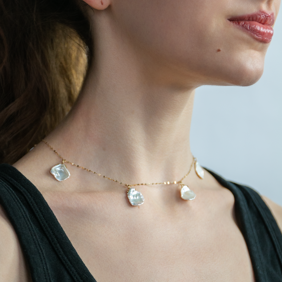 Mirror Pearl Necklace