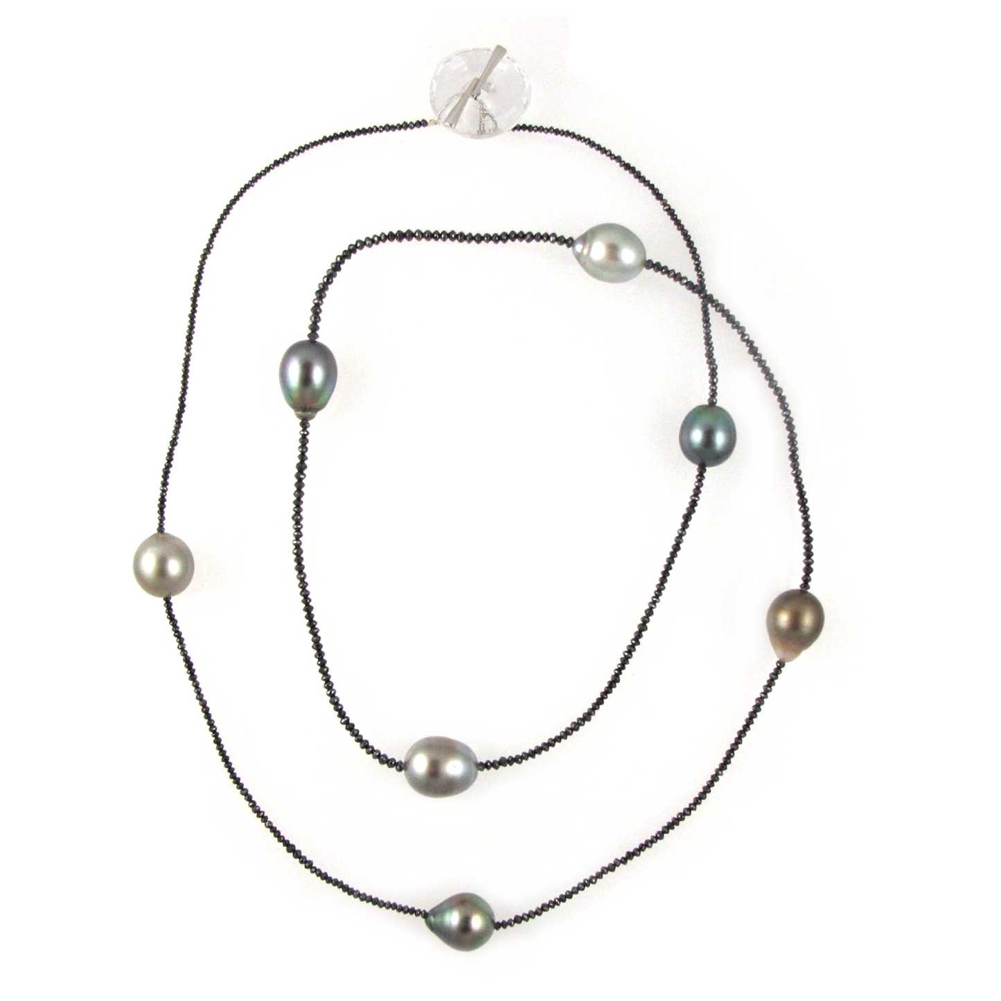Black Diamond & Tahitian Pearl Necklace