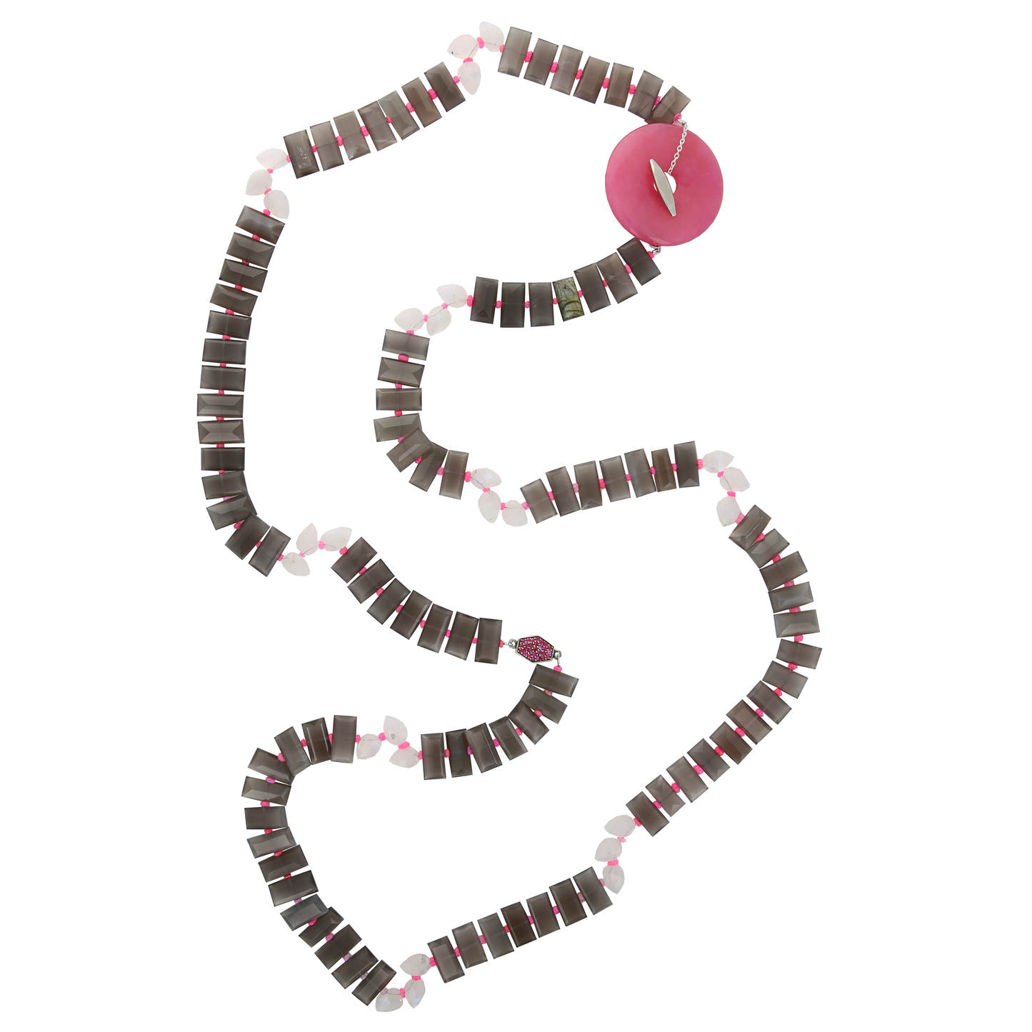 Load image into Gallery viewer, In The Pink Piano Key Necklace
