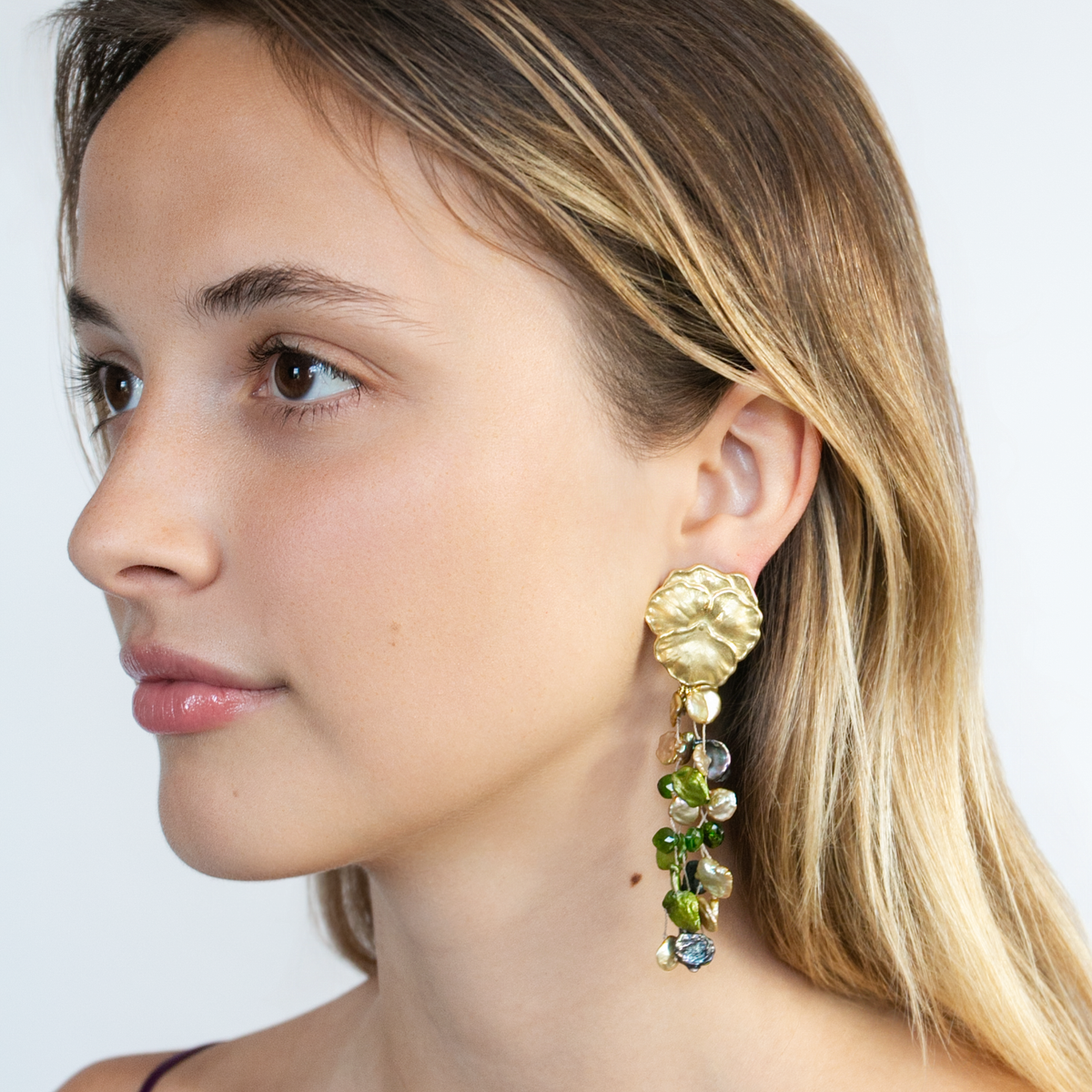 Pansy Garden Earrings