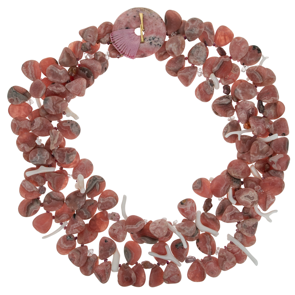 Rhodochrosite Petal Necklace