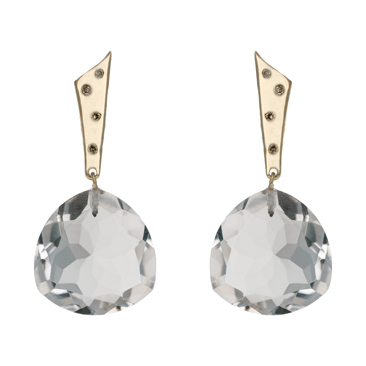 Rock Crystal II Cleo Clip Earrings