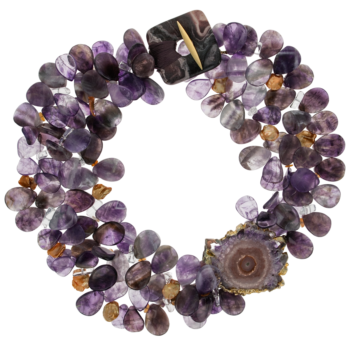 Agate Petal Necklace