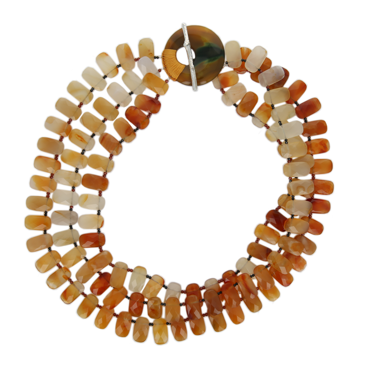 Carnelian Three Strand Necklace