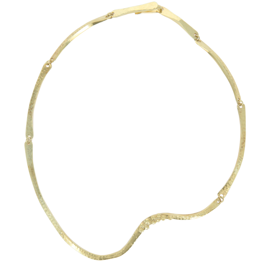 Vermeil Hammered Wave Necklace