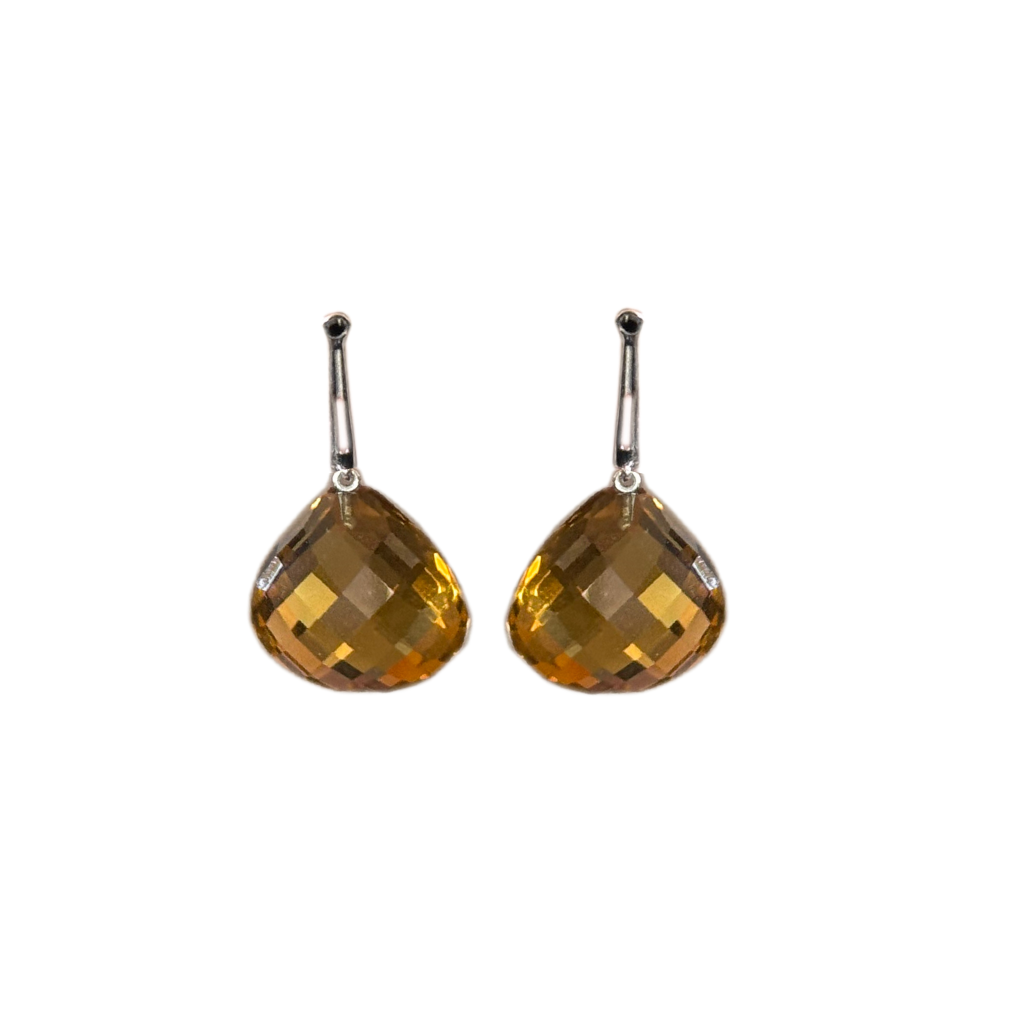 Georgie V Earrings with Whiskey Topaz