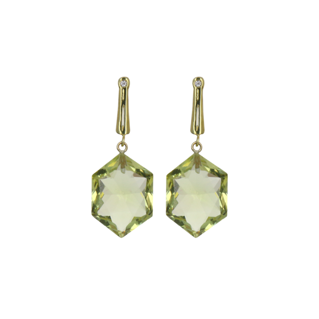 Georgie Earrings with Green Amethyst