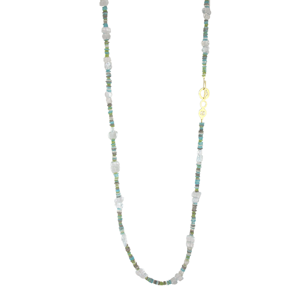 Aquamarine &amp; Peridot Bubble Necklace