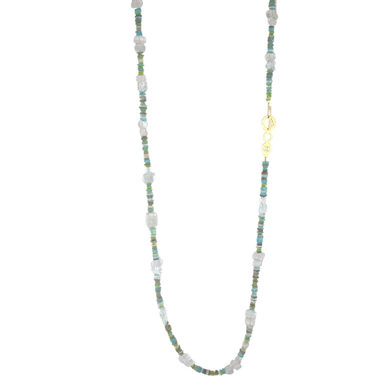 Aquamarine & Peridot Bubble Necklace
