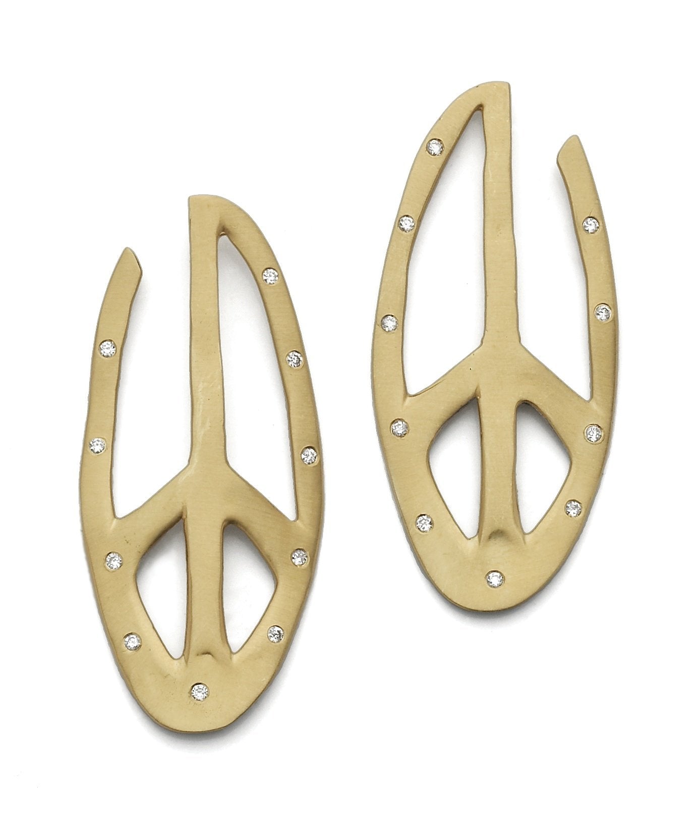 Load image into Gallery viewer, Diamond Peace Earrings
