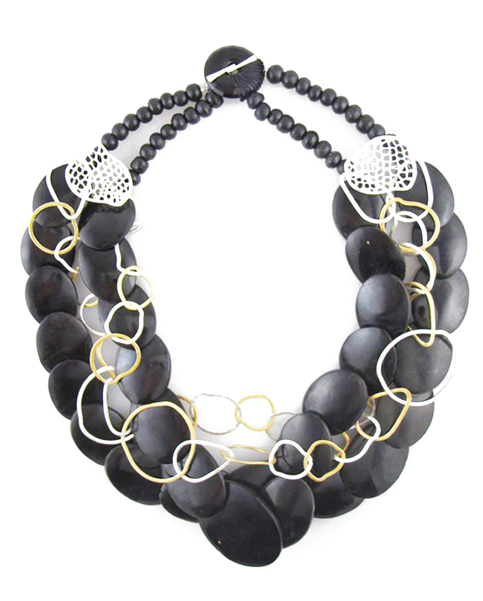 Load image into Gallery viewer, Black Bone Necklace
