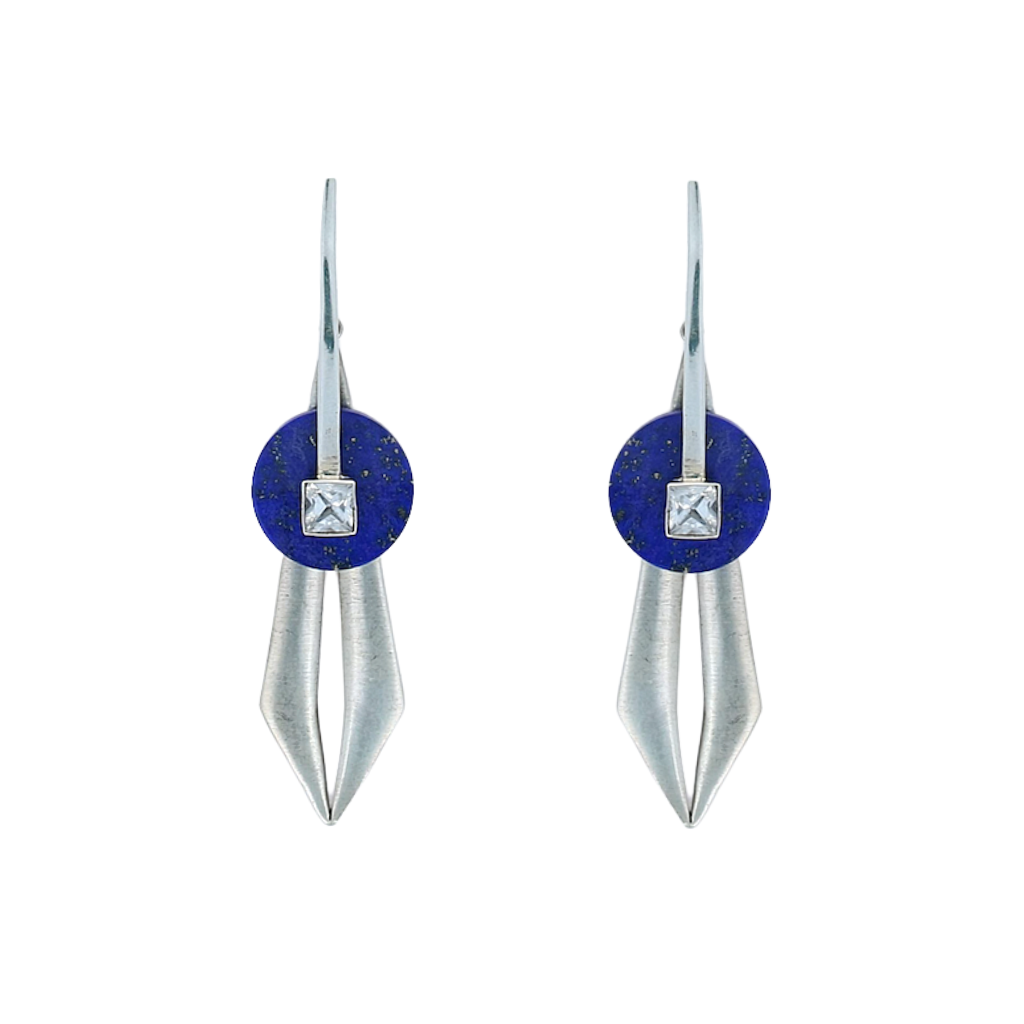 Lapis Chrysler Earrings