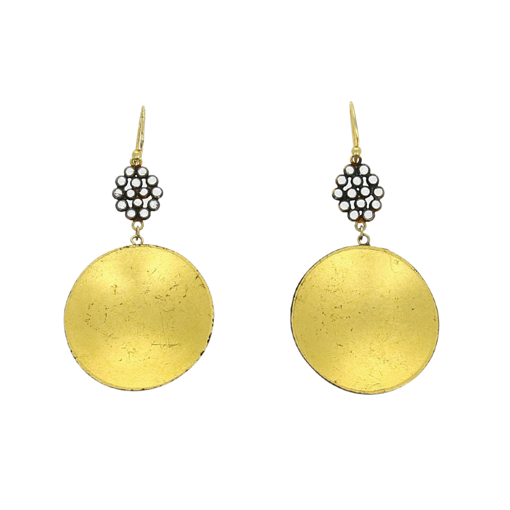 Golden Disc Earrings