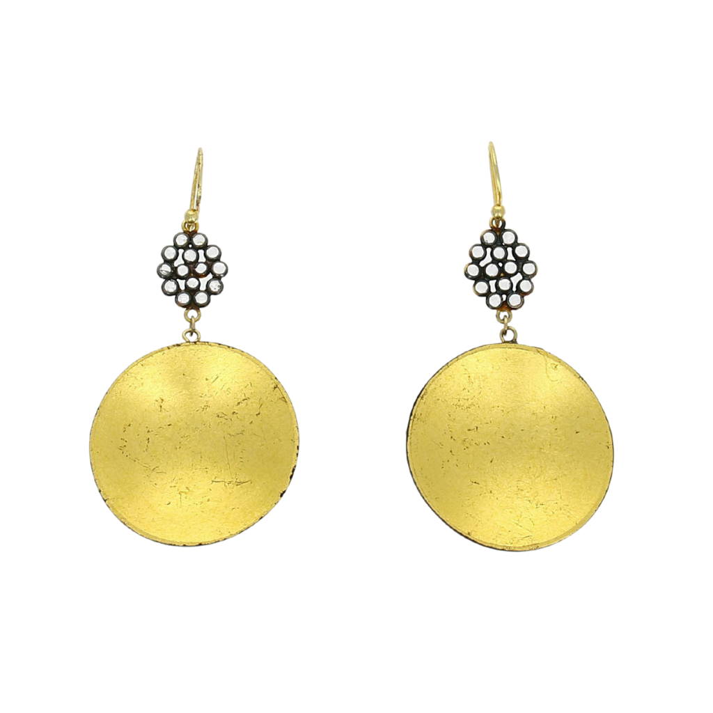 Load image into Gallery viewer, Golden Disc Earrings
