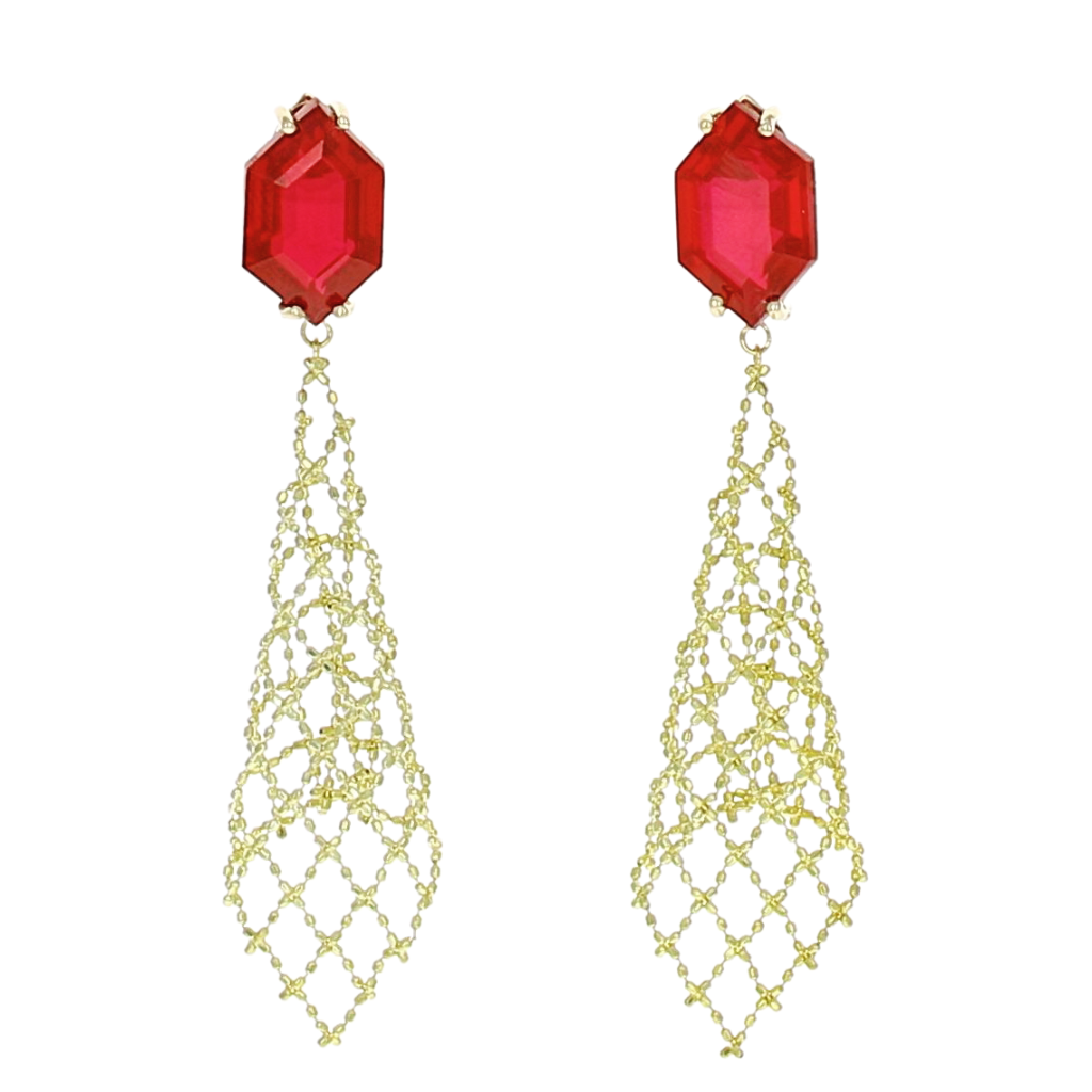 Ruby Red Earrings