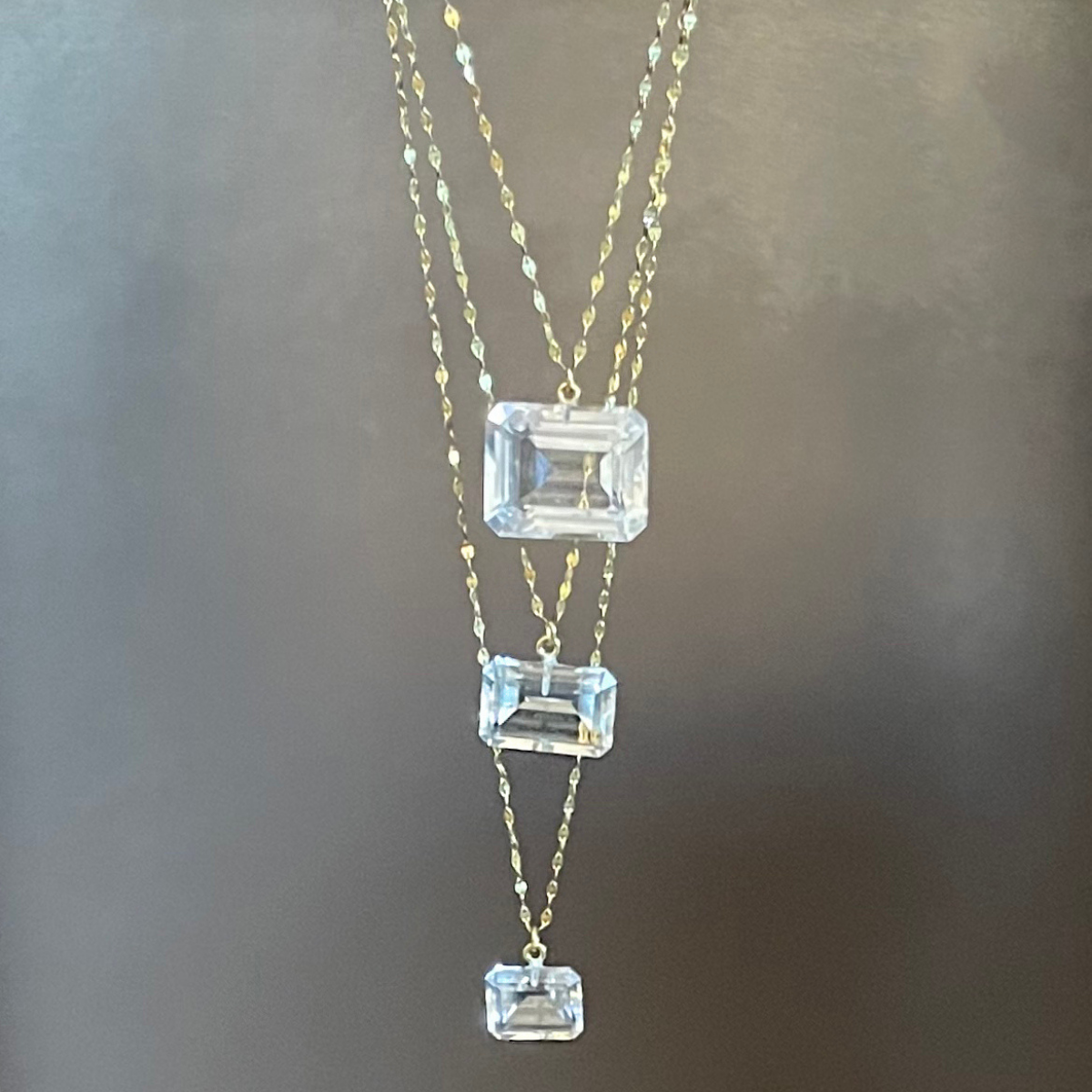 Topaz Mirror Chain Necklace