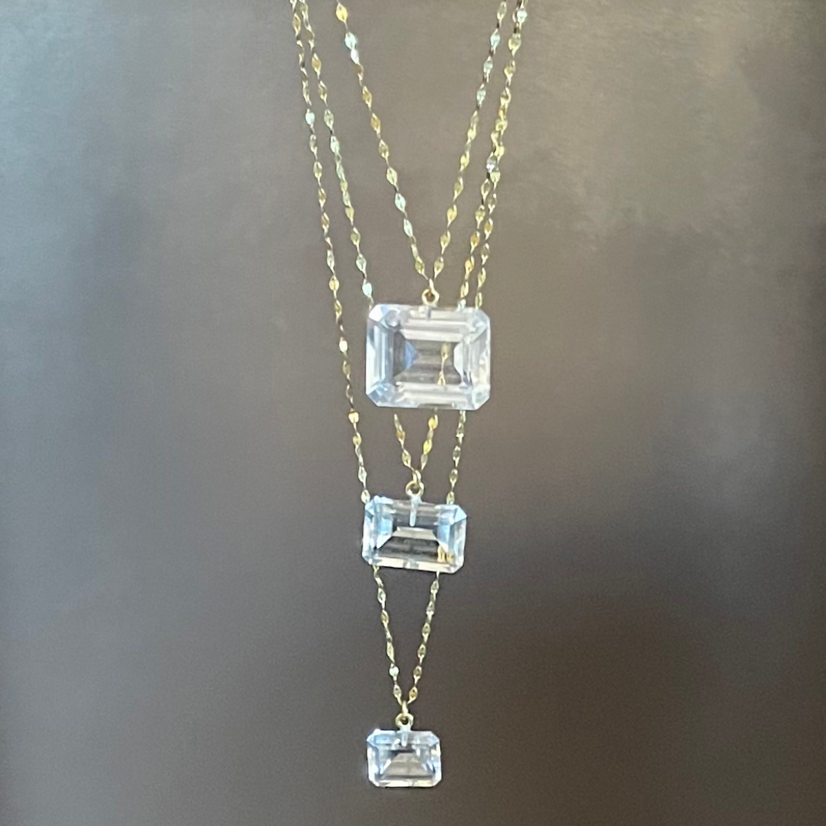 Load image into Gallery viewer, Topaz Mirror Chain Necklace
