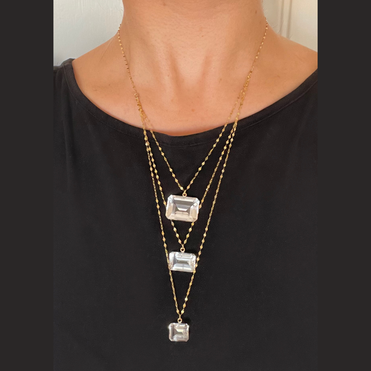 Topaz Mirror Chain Necklace