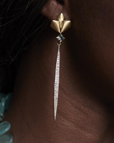 Barrymore Earrings with Diamond Drops
