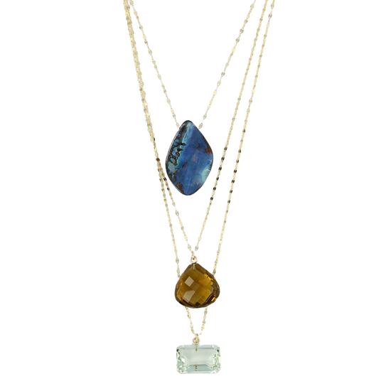 Opal Mirror Chain Necklace