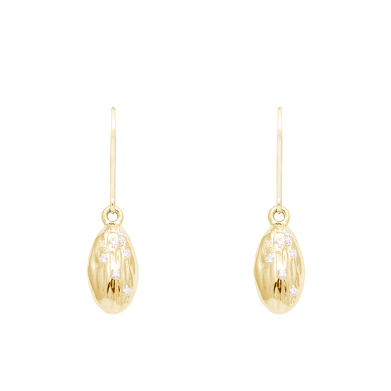 Load image into Gallery viewer, &amp;quot;We Are Alm-ighty&amp;quot; Almond Earrings in Gold- Food for Thought Collection - Pavé the Way® Jewelry
