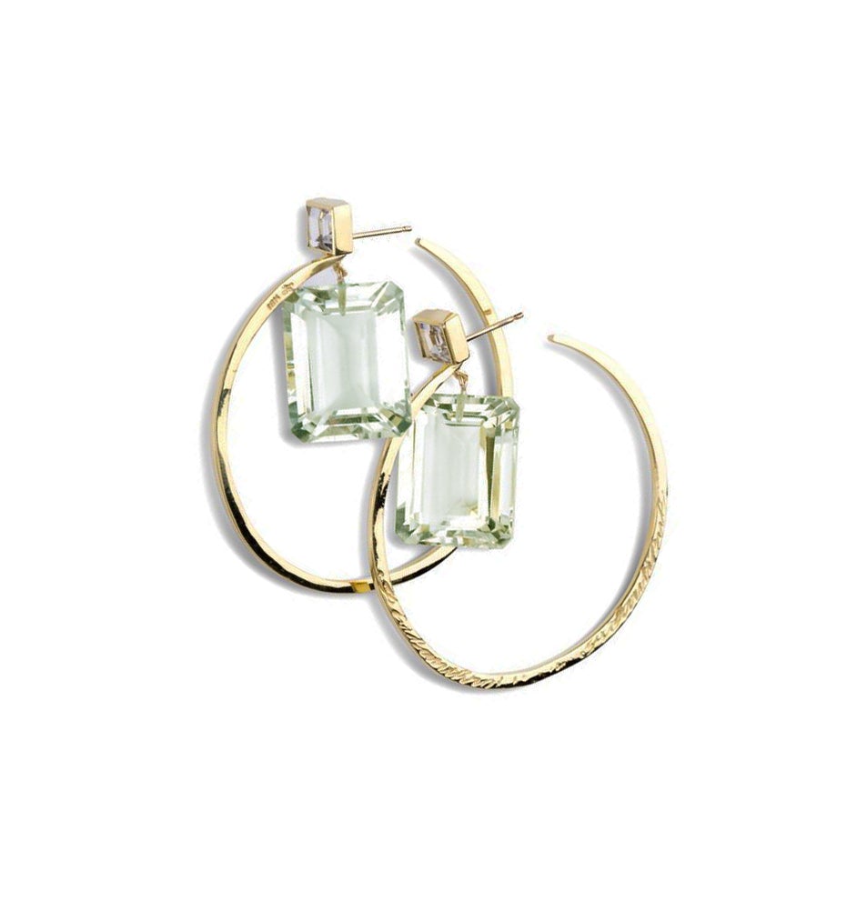 Bezeled Message Hoop Earrings