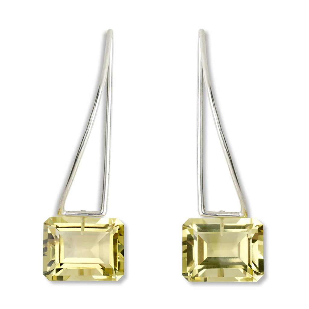 Cheval Earrings with Lemon Quartz