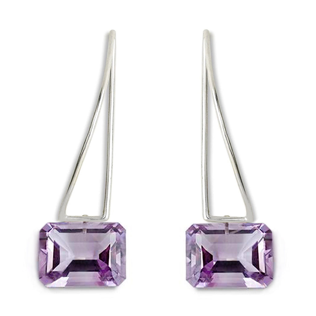 Cheval Earrings with Purple Amethyst