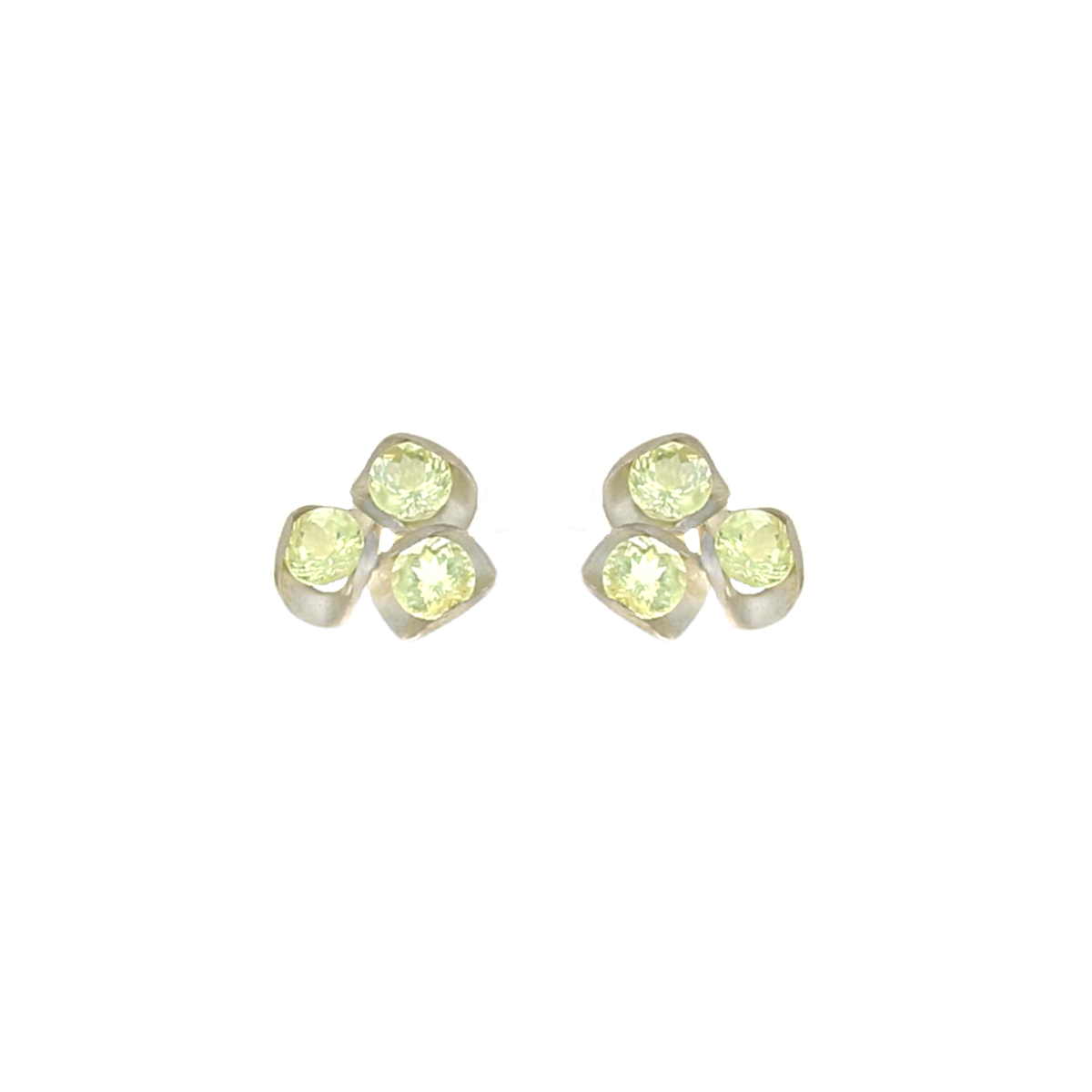 Load image into Gallery viewer, Lemon Citrine Clover Earrings
