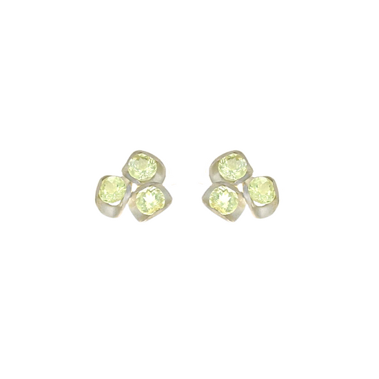 Load image into Gallery viewer, Lemon Citrine Clover Earrings
